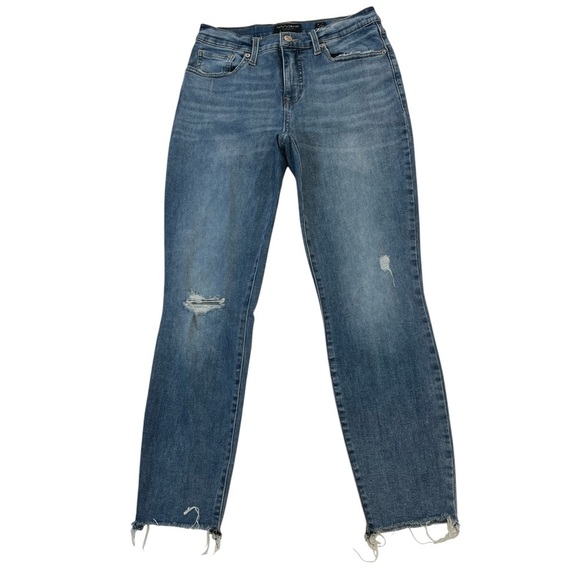 Lucky Brand Los Angeles Mid-Rise Ava Skinny Jeans, frayed hem, Blue, 8/29 A - Picture 3 of 8